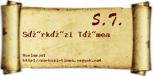 Sárközi Tímea névjegykártya